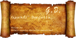 Gyurkó Daniella névjegykártya